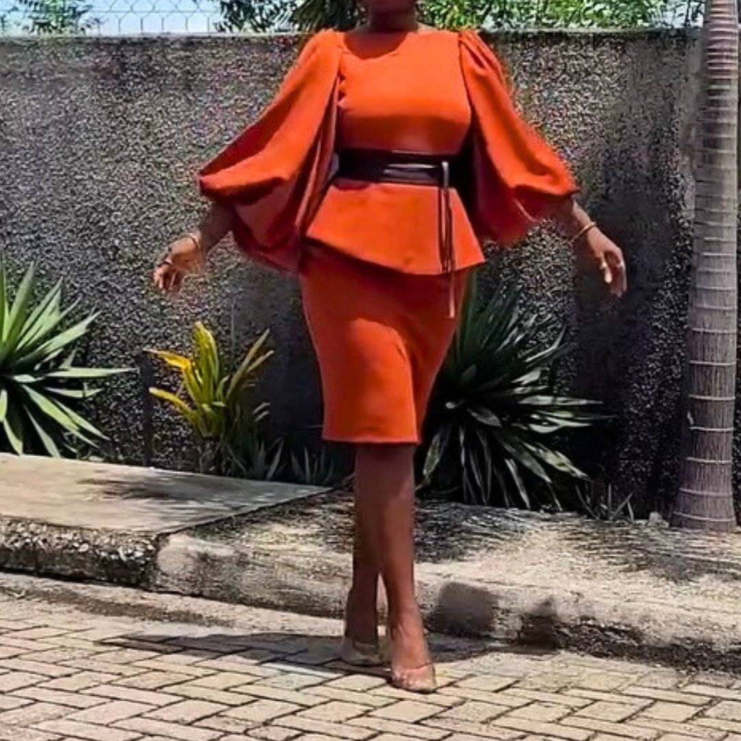 Nenye Skirt Set - Burnt Orange