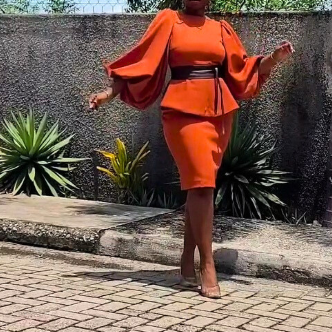 Nenye Skirt Set - Burnt Orange