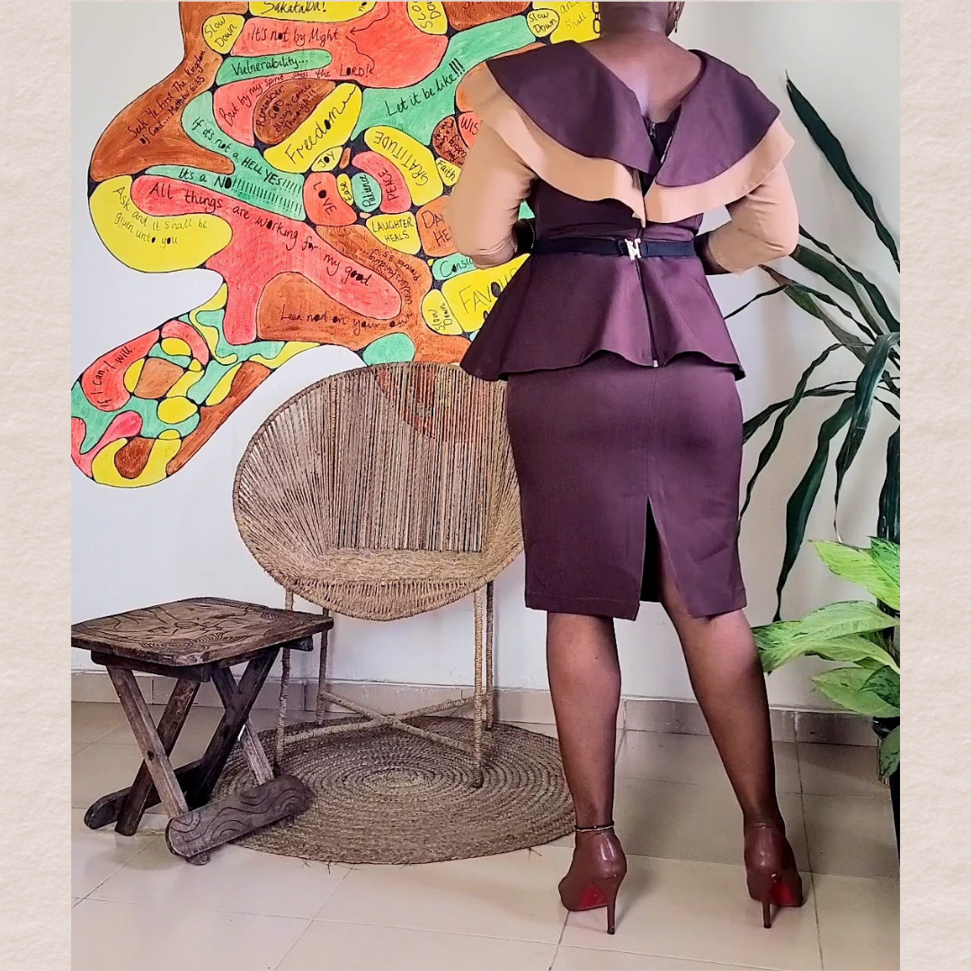 .Adeola Cape Skirt Set