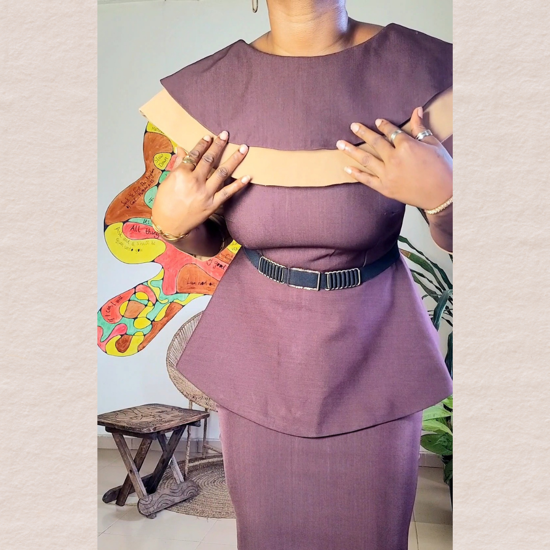 .Adeola Cape Skirt Set