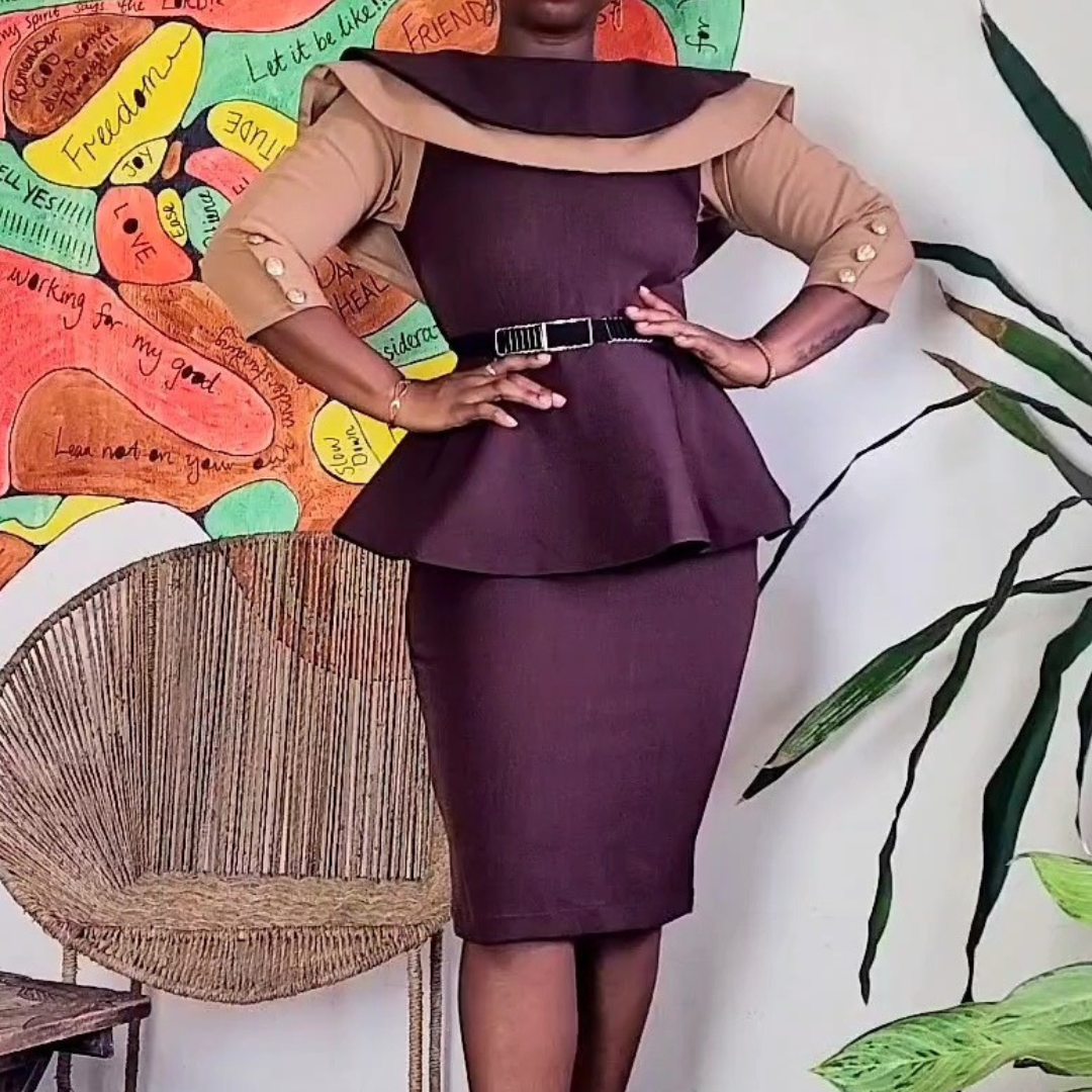 .Adeola Cape Skirt Set