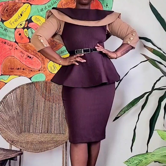 .Adeola Cape Skirt Set